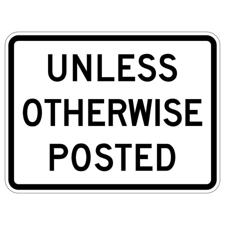 Sign Solutions Usa 18 in Height, 24 in Width, Aluminum, Horizontal Rectangle DUS08HWT2418R2-5P